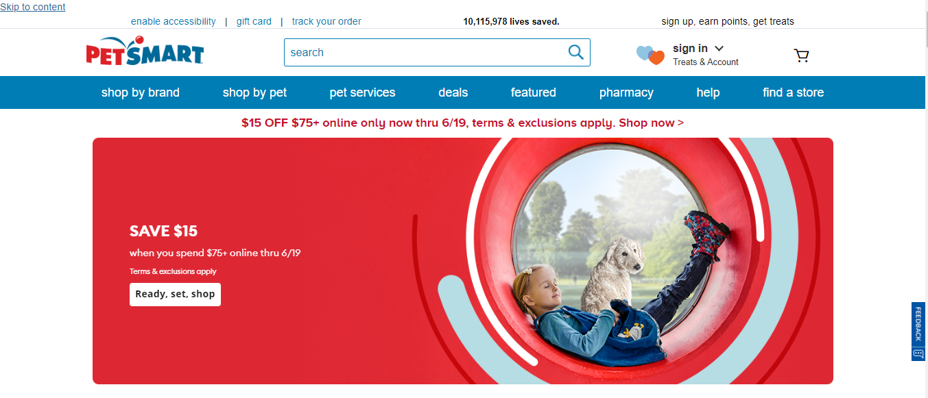 Petsmart pet supply site